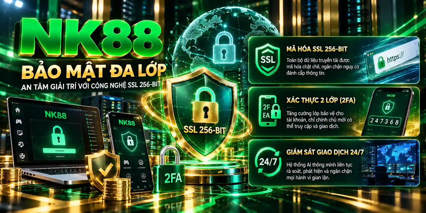 Bảo Mật Đa Lớp - An Tâm Giải Trí Với Công Nghệ SSL 256-Bit